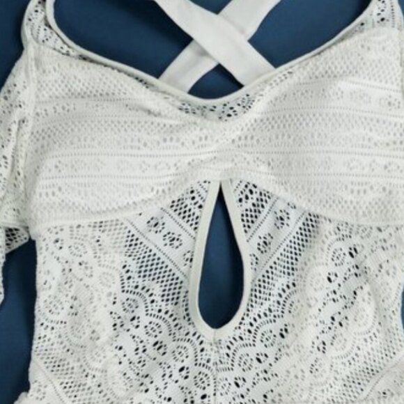 Becca by Rebecca Virtue Tie Front Over The Shoulder One Piece Swimsuit XS - Picture 2 of 2